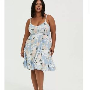 *TORRID* light blue floral dress